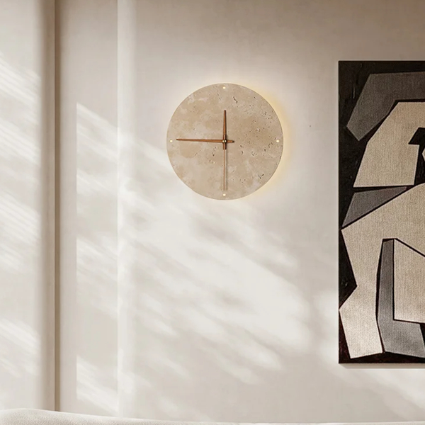 浅井健一　時計　MOON DRIVE CLOCK SEXY STONES Sumac-Store-Travertine-Stone-