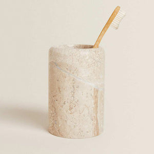 Travertine Stone Toothbrush Holder Sumac Store